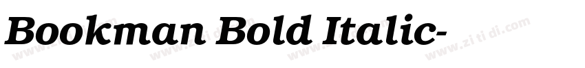 Bookman Bold Italic字体转换